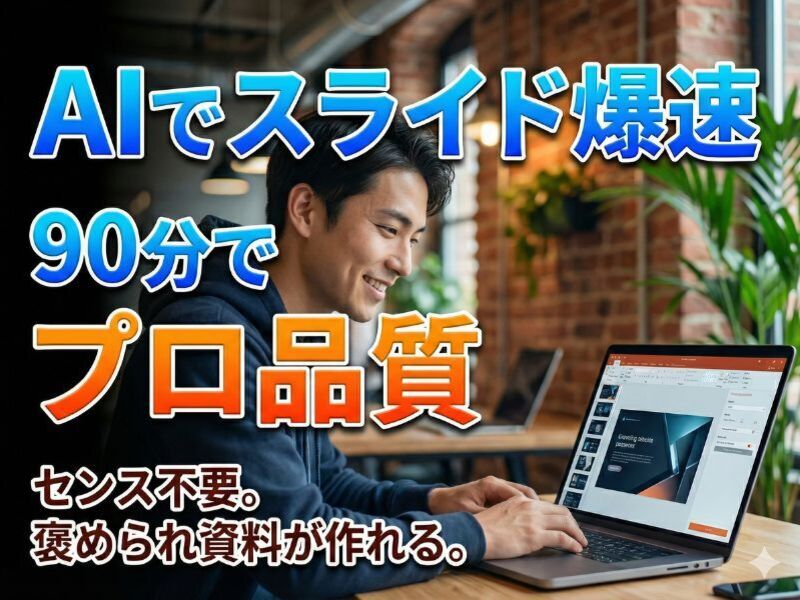 AIでスライド爆速 90分でプロ品質